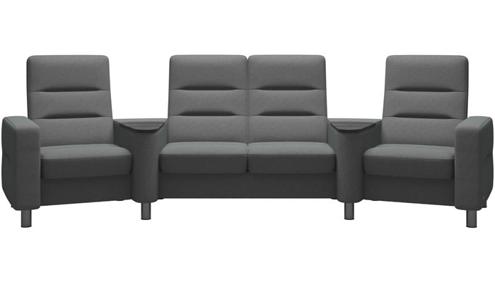 Stressless Wave Sector in Calido Light Grey Fabric